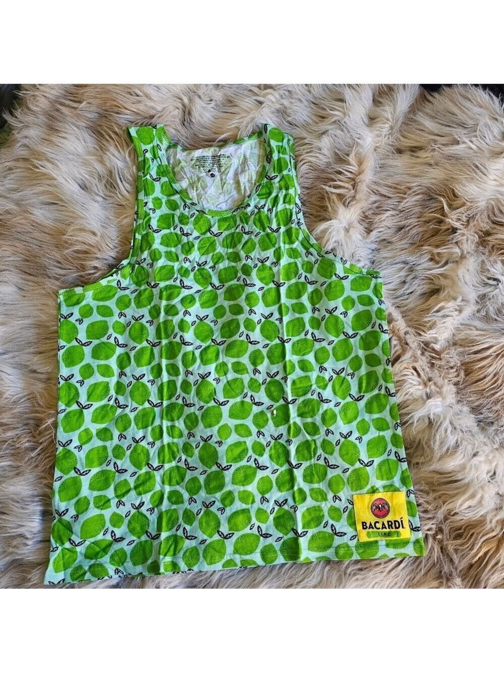 Bacardi Lime Green Tank Top NWOT
